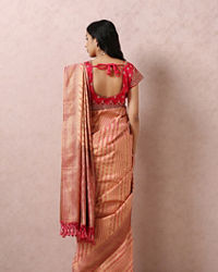 Mohey Women Pink Art Silk Saree