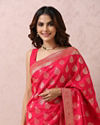 Mohey Women Rani Golden Motif Saree image number 1