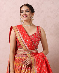 Mohey Women Mustard Yellow Benarasi Lehenga With Border
