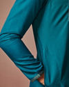 Dark Green Side Open Kurta image number 2