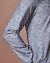 Manyavar Men Grey Bandhani Print Kurta