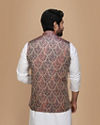 Manyavar Men Majestic Maroon Party Wear Jacket