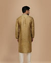 Manyavar Men Light Taupe Brown Jacquard Kurta Set image number 1