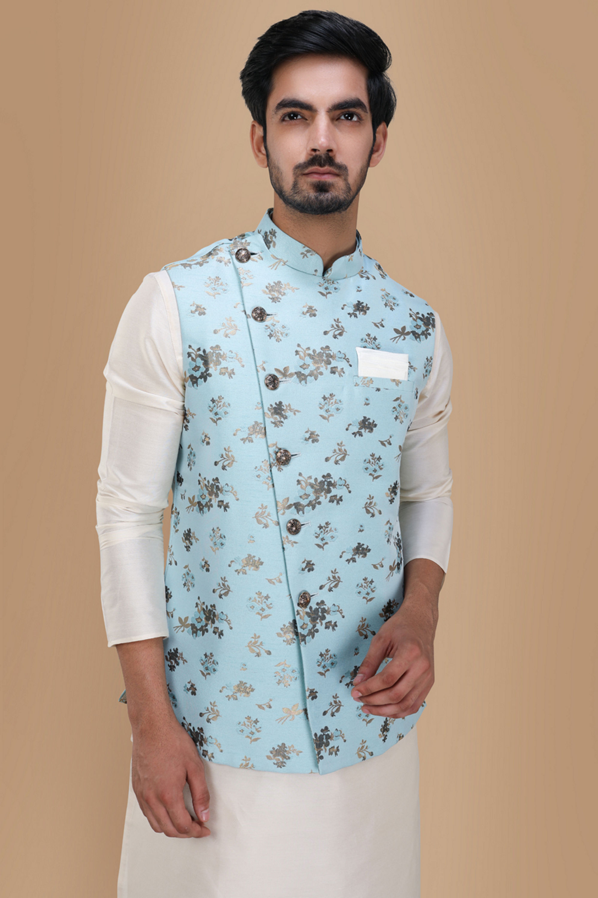 Manyavar Men Achkan Style Kurta Jacket Set