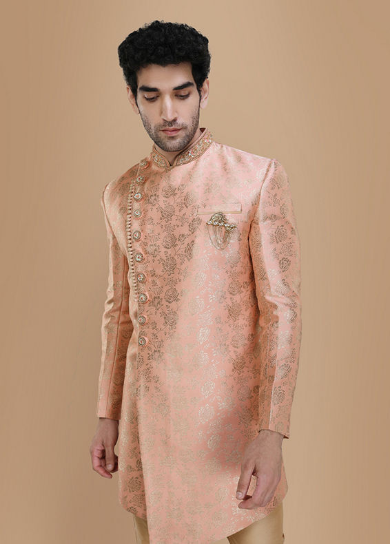 Manyavar Men Impressive Gajaree Indo Western Set