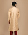 Manyavar Men Fawn Embellished Designer Wedding Sherwani