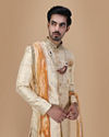 alt message - Manyavar Men Classic Light Colored Traditional Sherwani image number 0