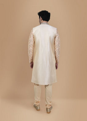 Manyavar Men Marvelous Rani Pink Wedding Sherwani image number 2