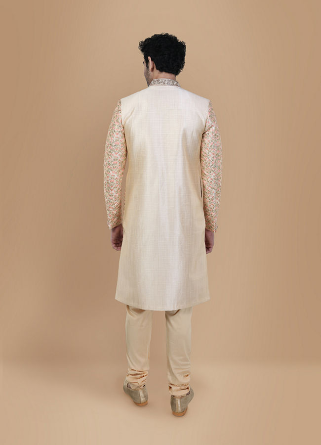 Manyavar Men Marvelous Rani Pink Wedding Sherwani