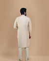 alt message - Manyavar Men Suave Beige Sherwani Set image number 2