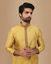 Manyavar Men Vivacious Orange Kurta Set