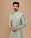Manyavar Men Precious Green Indo Western Set