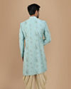 Manyavar Men Attractive Blue Indo Western Wear image number 2