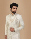 Manyavar Men Elegant Off White Sherwani