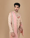 Manyavar Men Blissful Beige Groom Sherwani image number 0