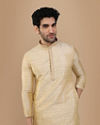 Manyavar Men Basic Cream Kurta Set