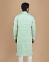 Manyavar Men Mint Green Jacquard Kurta Set