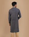 Manyavar Men Royal Blue Boota Work Kurta Set