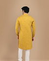 alt message - Manyavar Men Stylish Orange Kurta image number 2