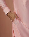 Manyavar Men Pink Solid Side Open Kurta Pajama