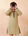 Manyavar Boys Boys Pista Kurta Jacket Set