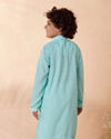 alt message - Manyavar Boys Boys Sea Green Chikan Kurta Set image number 2