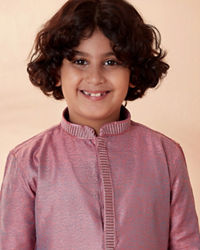 Manyavar Boys Boys Carnation Pink Kurta Set