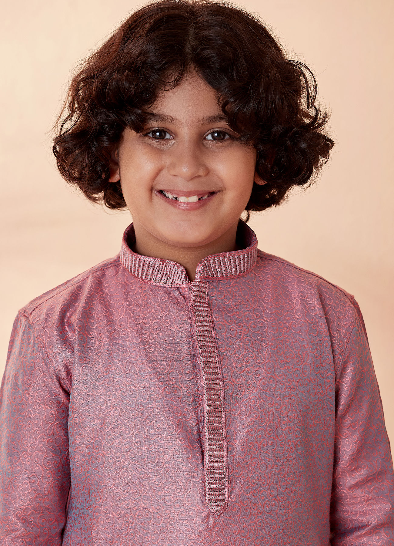 Manyavar Boys Boys Carnation Pink Kurta Set