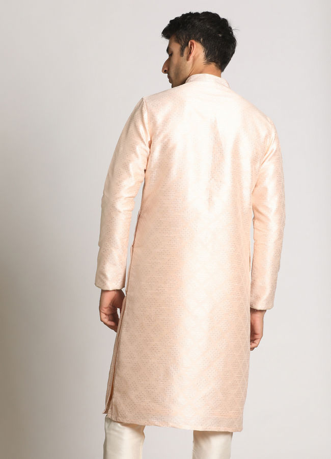 Pastel Pink Kurta Pajama image number 2