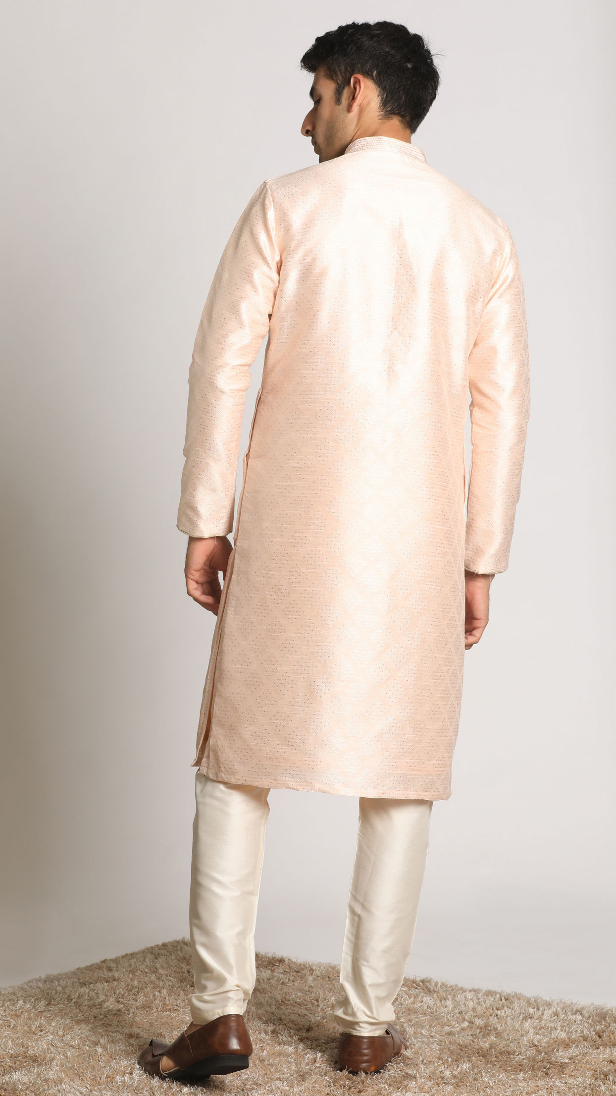 Pastel Pink Kurta Pajama image number 2