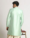 Manyavar Men Grandiose Green Indo Western Set