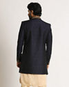 Manyavar Men Royal Blue Indo Western
