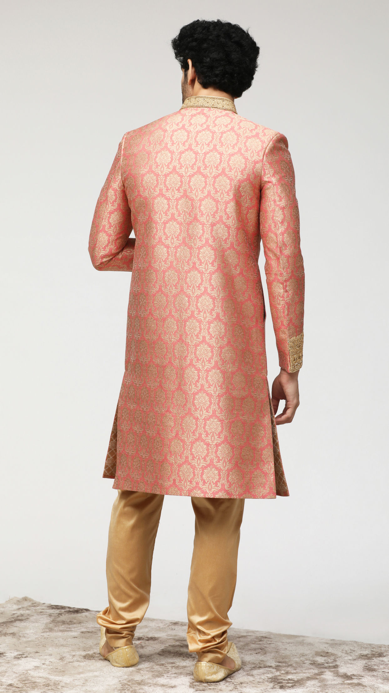 alt message - Manyavar Men Gleaming Gajaree Indian Sherwani image number 2