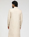 Manyavar Men Ash White Sherwani With Dupatta