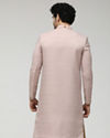 alt message - Manyavar Men Salmon Pink Self Design Sherwani image number 2