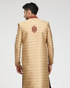 Manyavar Men Traditional Sherwani In Beige image number 2