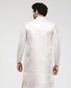 Faded Pink Sherwani With Floral Motifs image number 2