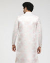 Manyavar Men Faded Pink Sherwani With Floral Motifs
