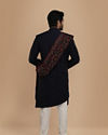 alt message - Manyavar Men Classy Blue Indo Western Set image number 2