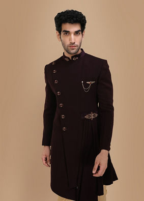 Wedressfashion Ranveer Singh Green Printed Kurta Jacket Set