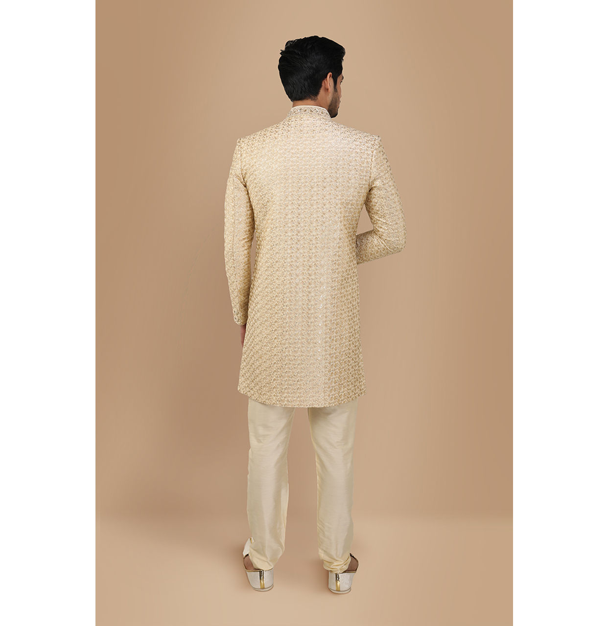 alt message - Manyavar Men Suave Light Colored Indo Western image number 2