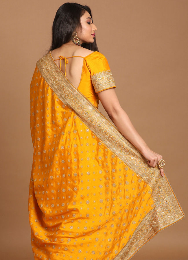 Buy Sensuous Yellow Saree Online in Australia @Mohey - Saree for Women