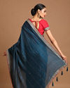 Graceful Blue Saree image number 2