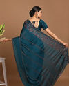 Bold Blue Chiffon Saree image number 2