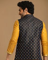 Manyavar Men Vibrant Blue Jacket