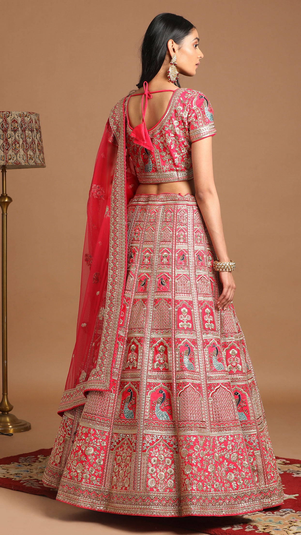 Mohey Women Ravishing Rani Pink Bridal Lehenga