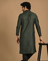 alt message - Manyavar Men Dapper Light Green Kurta Set image number 2