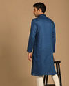 alt message - Manyavar Men Sober Blue Kurta Pajama image number 2