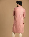 alt message - Manyavar Men Classy Pink Kurta Set image number 2