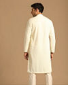 alt message - Manyavar Men Classy Cream Kurta Set image number 2